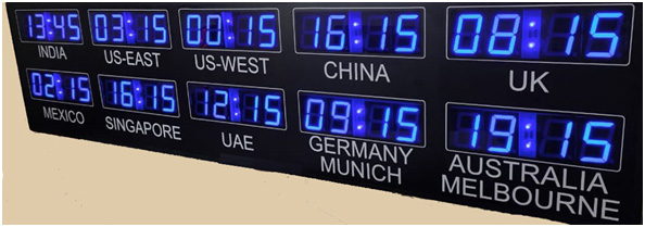 Digital Time Zone Clocks With Gps Connectivity Tower Clocks Pillar